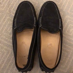 Tod’s Navy suede loafers (driving shoes). Euro 38